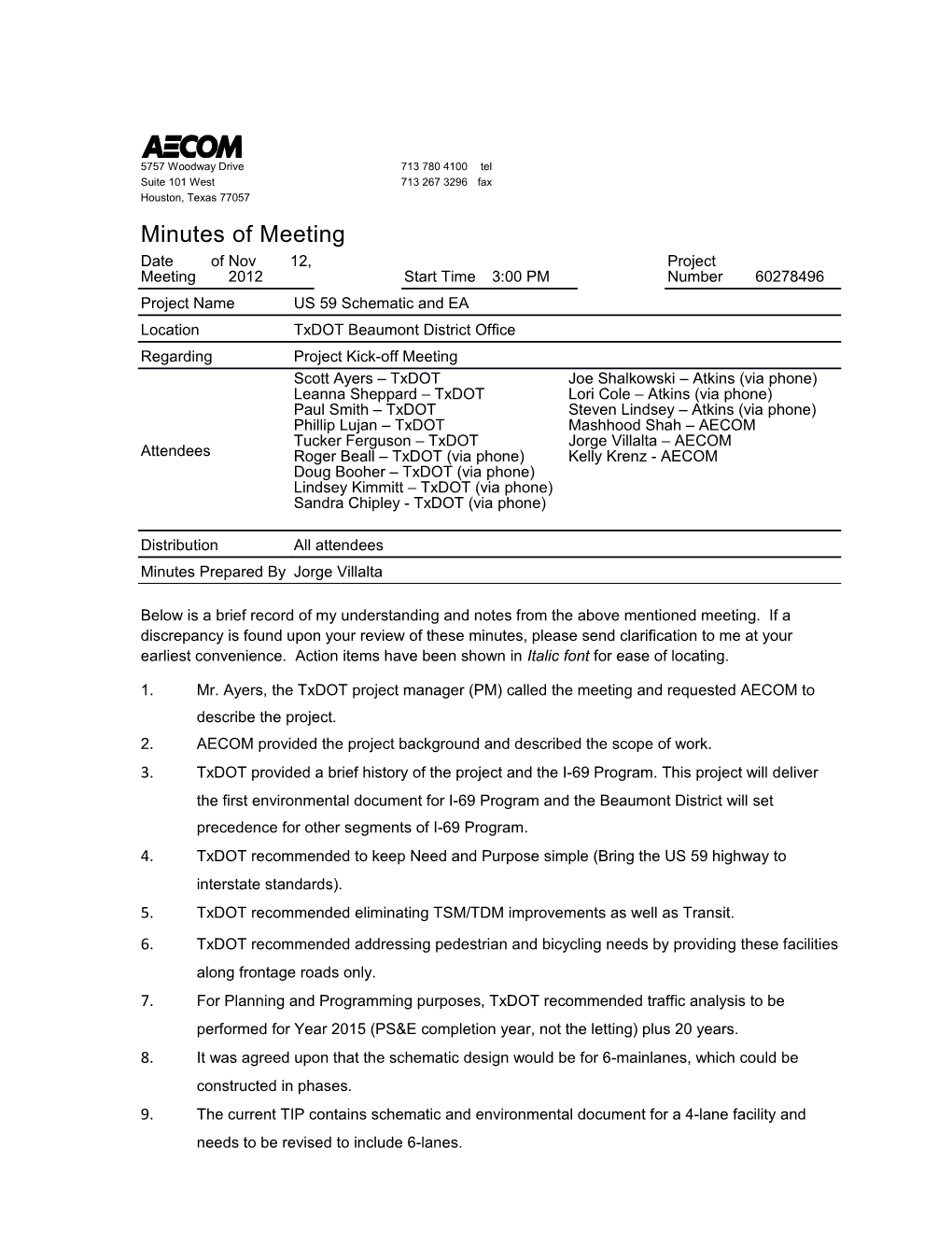 AECOM Minutes of Meeting.Dot