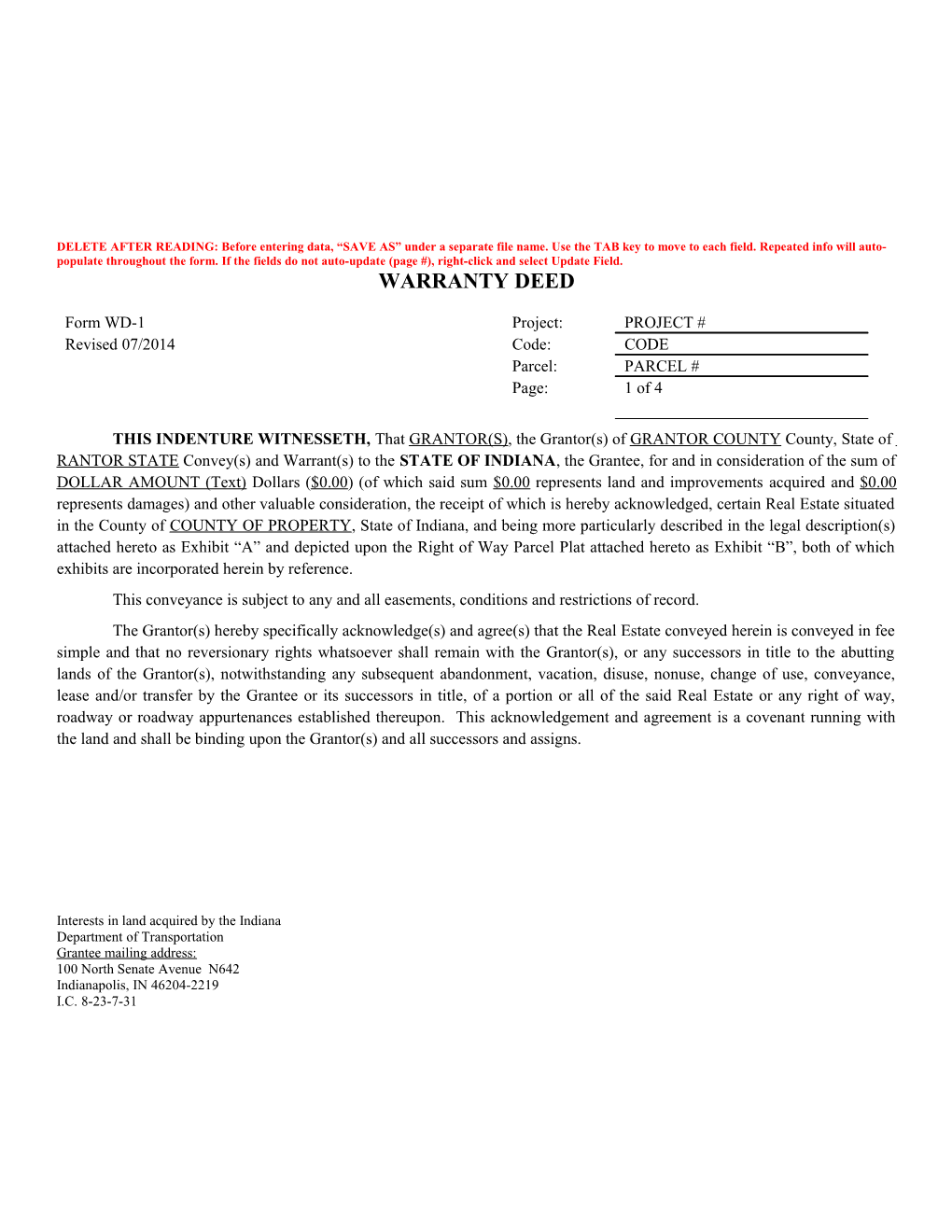 This Conveyance Is Subject to Any and All Easements, Conditions and Restrictions of Record