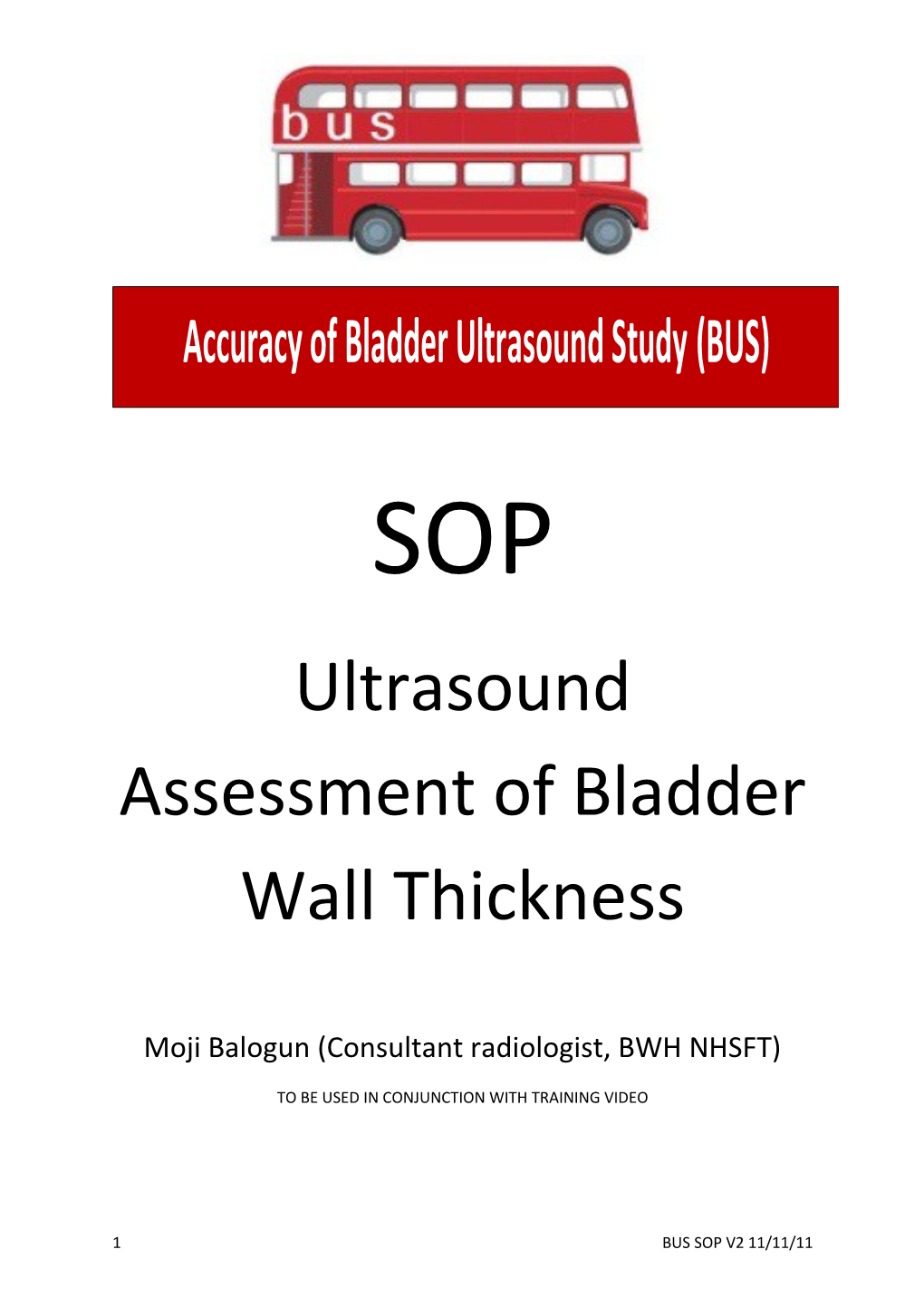 Ultrasound Assessment of Bladder Wall Thickness