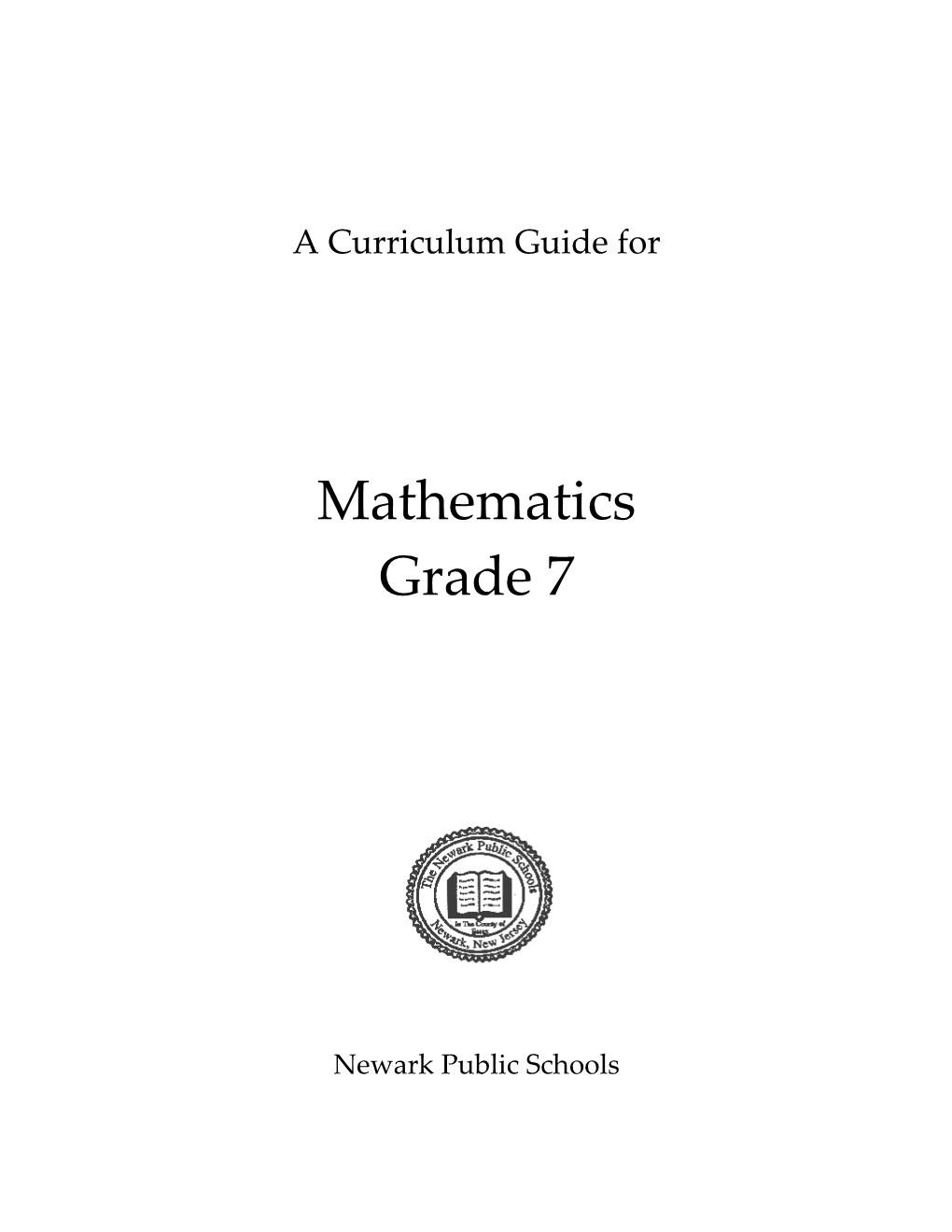 A Curriculum Guide For