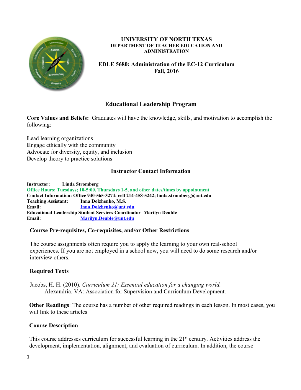 Educational Leadership Program