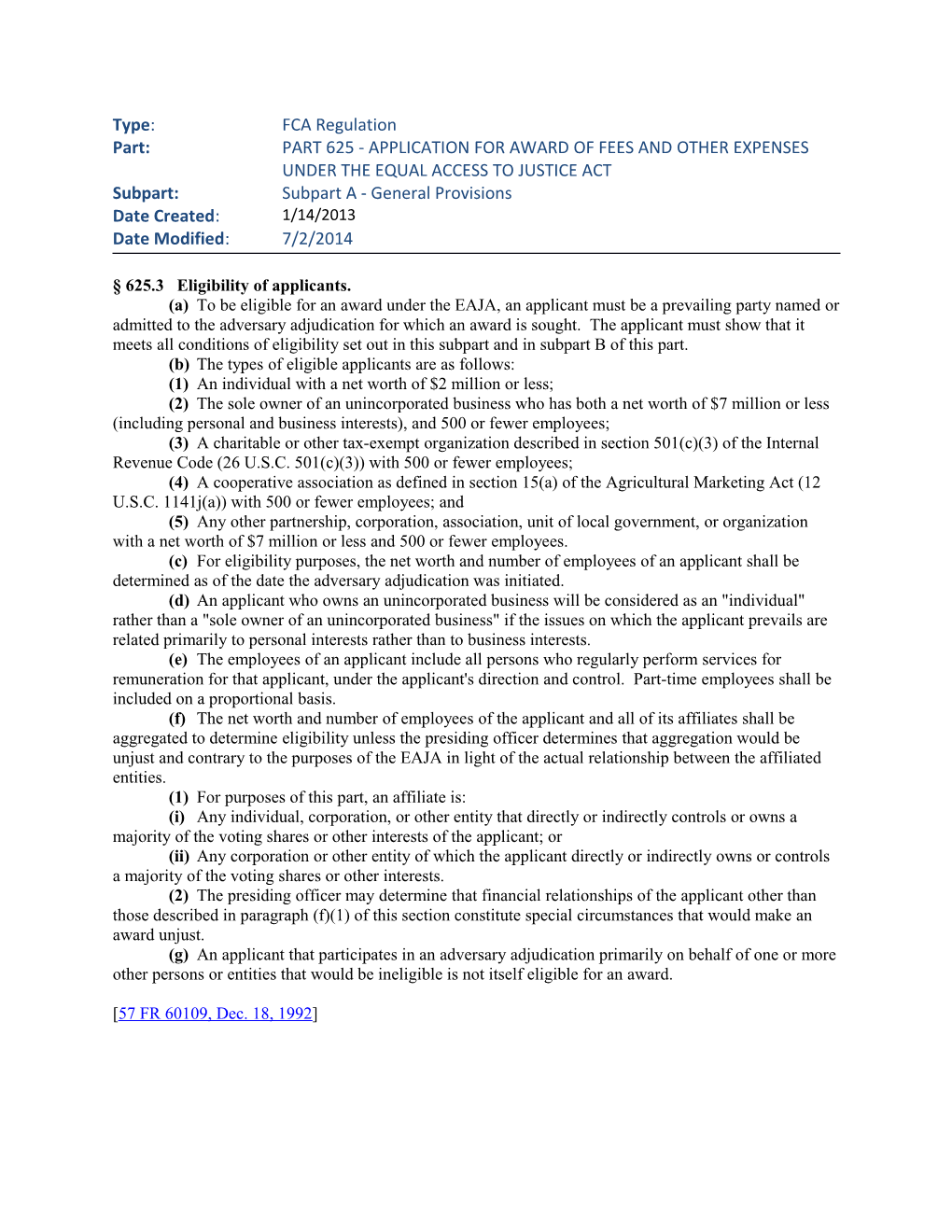 Eligibility of Applicants