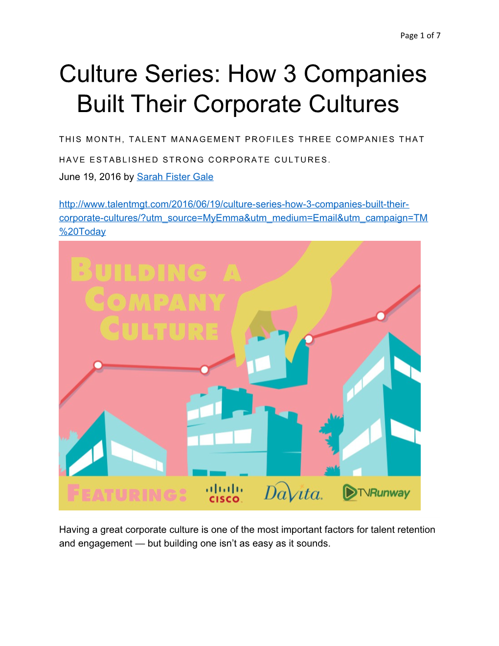 Culture Series: How 3 Companies Built Their Corporate Cultures