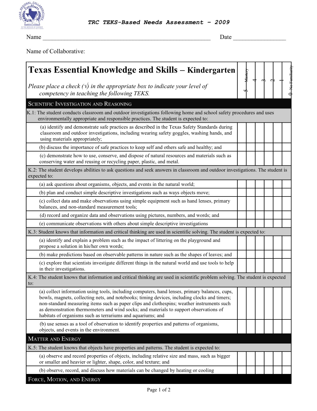 Science Lessons/Units of Study