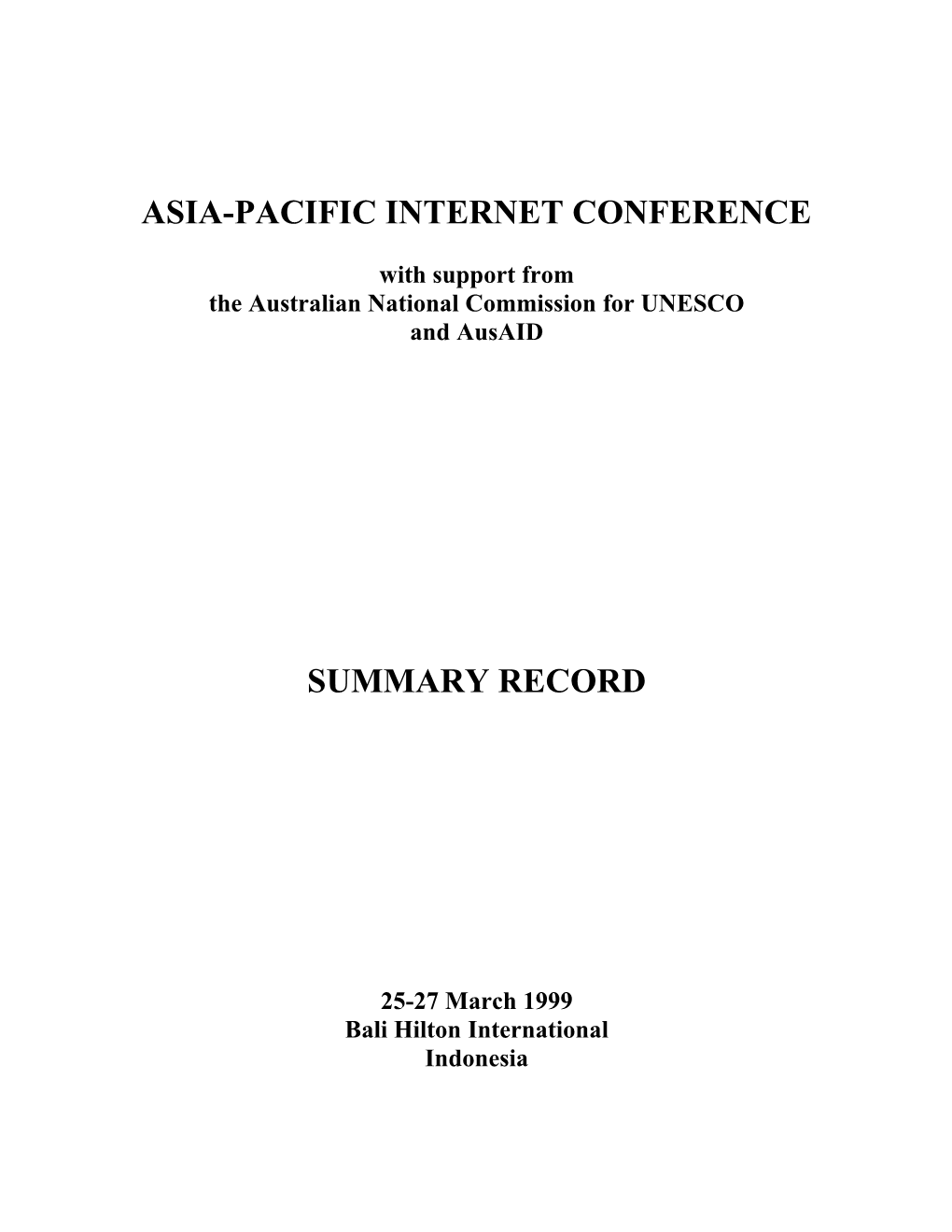 Asia-Pacific Internet Conference