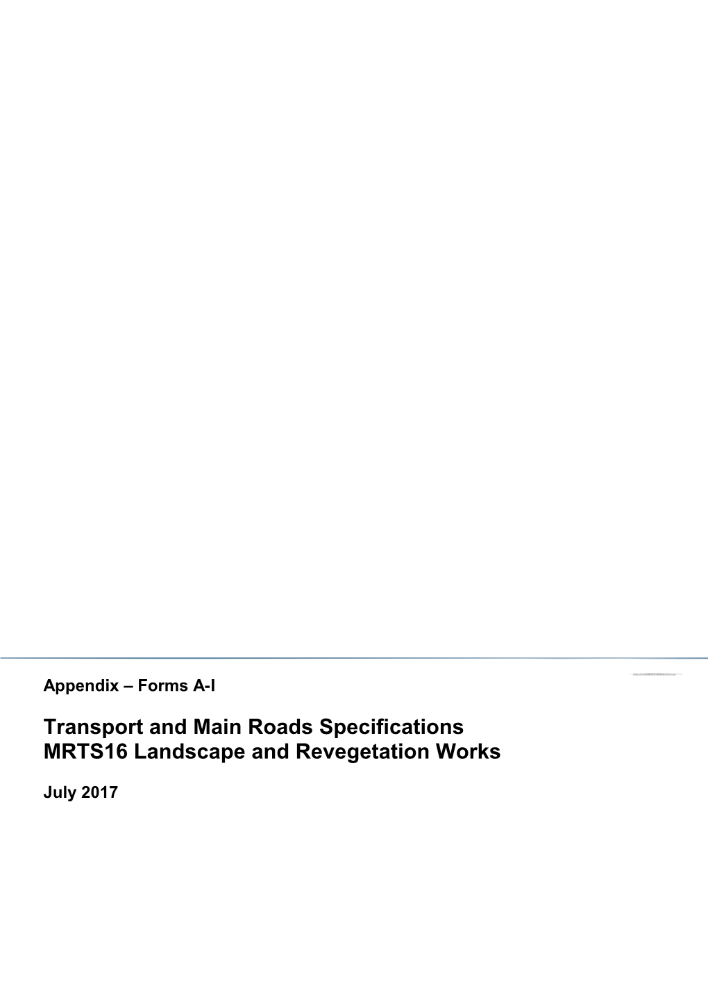 Transport and Main Roads Specifications