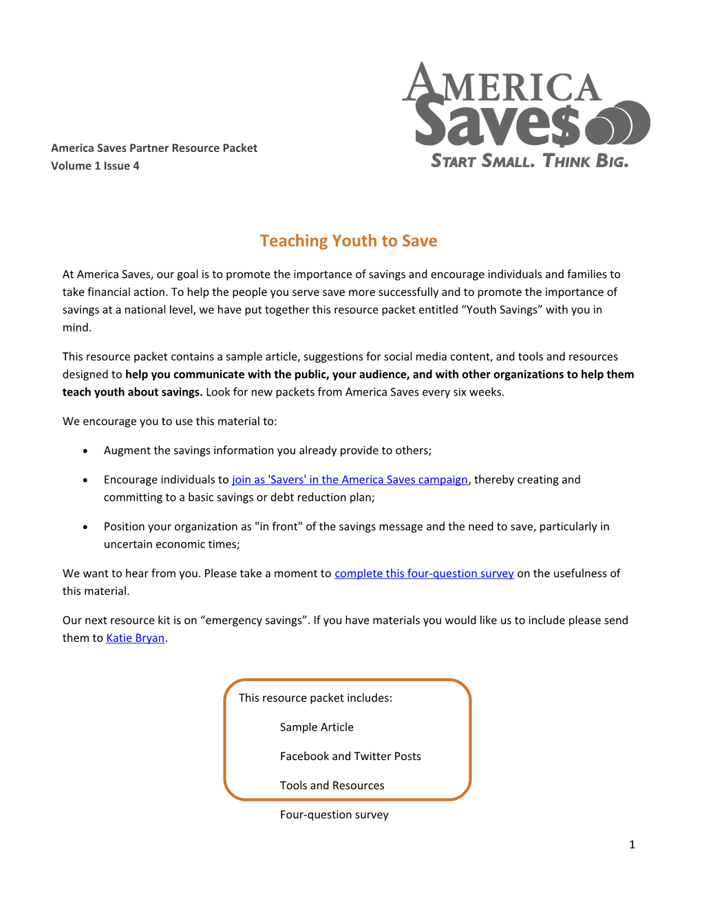 Teaching Youth to Save