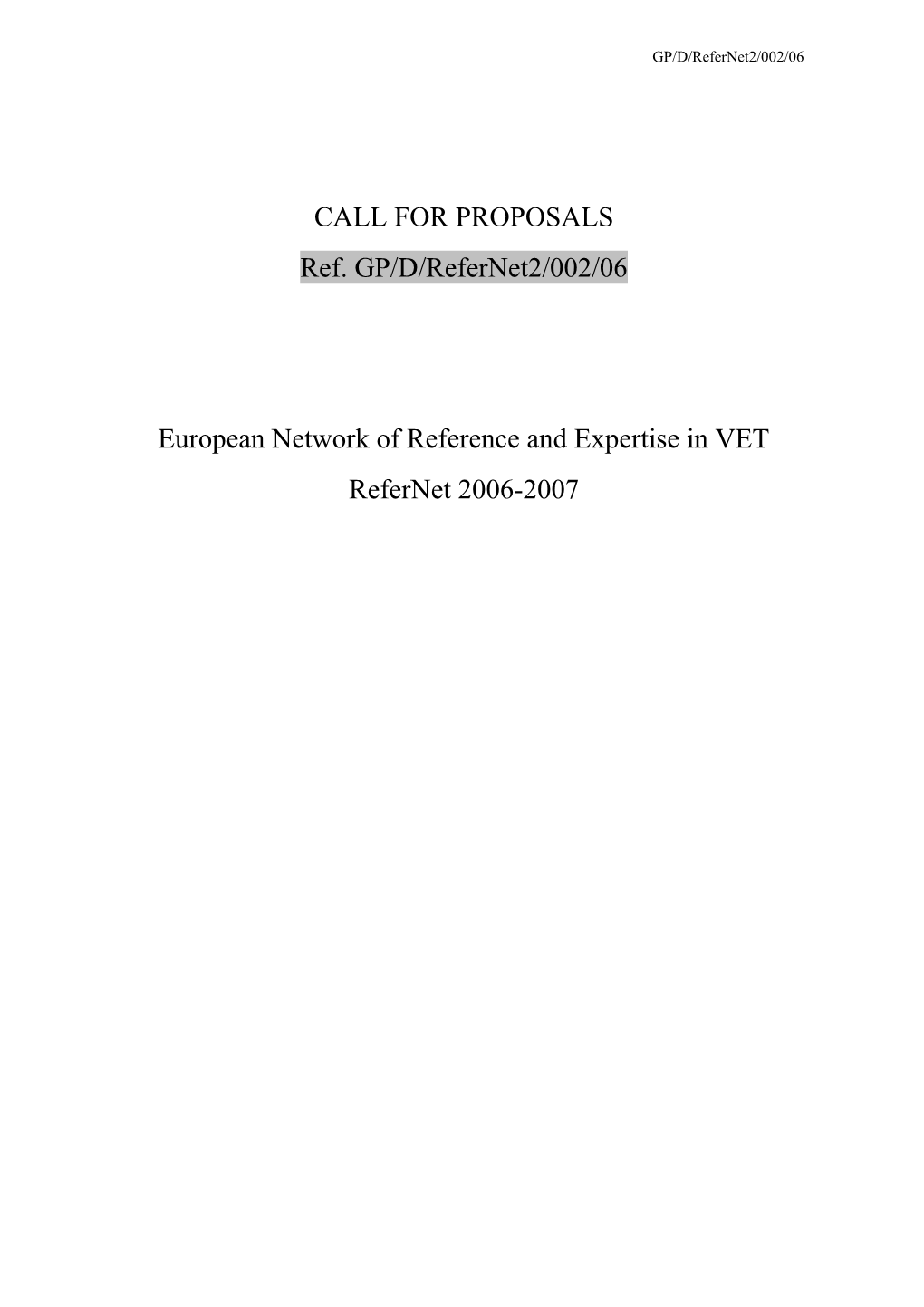 European Network of Reference and Expertise in VET