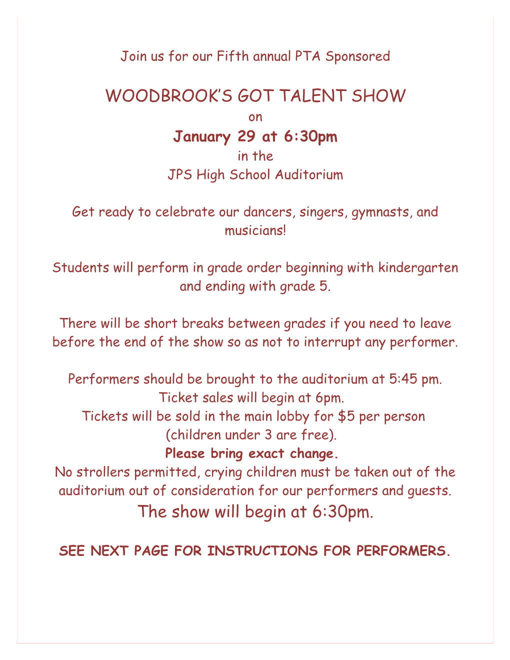 The Woodbrook PTA