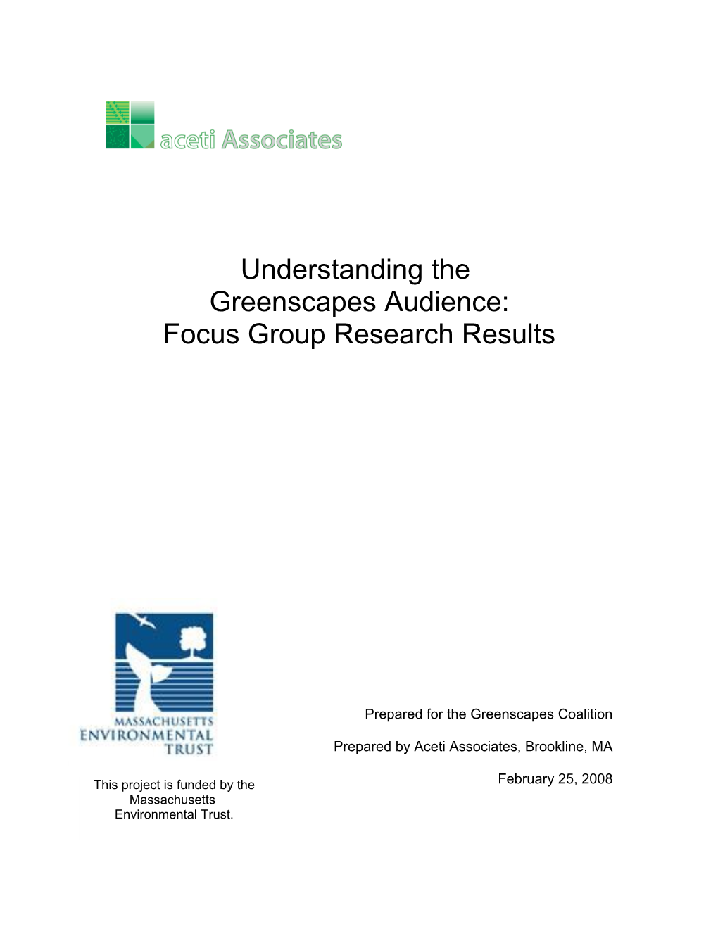 Focus Group Research Results