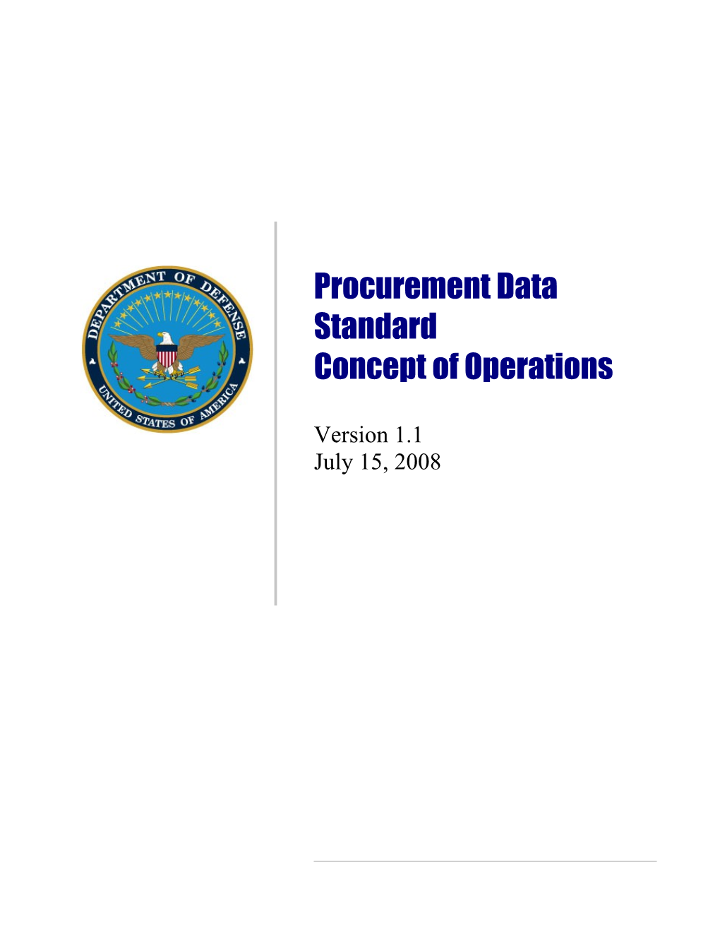 Procurement Data Standard