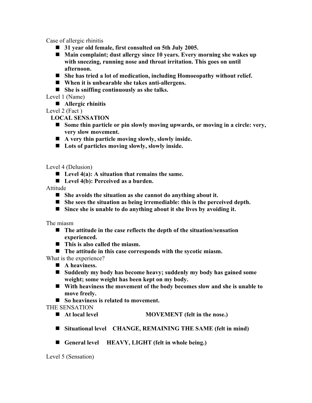 Case of Allergic Rhinitis