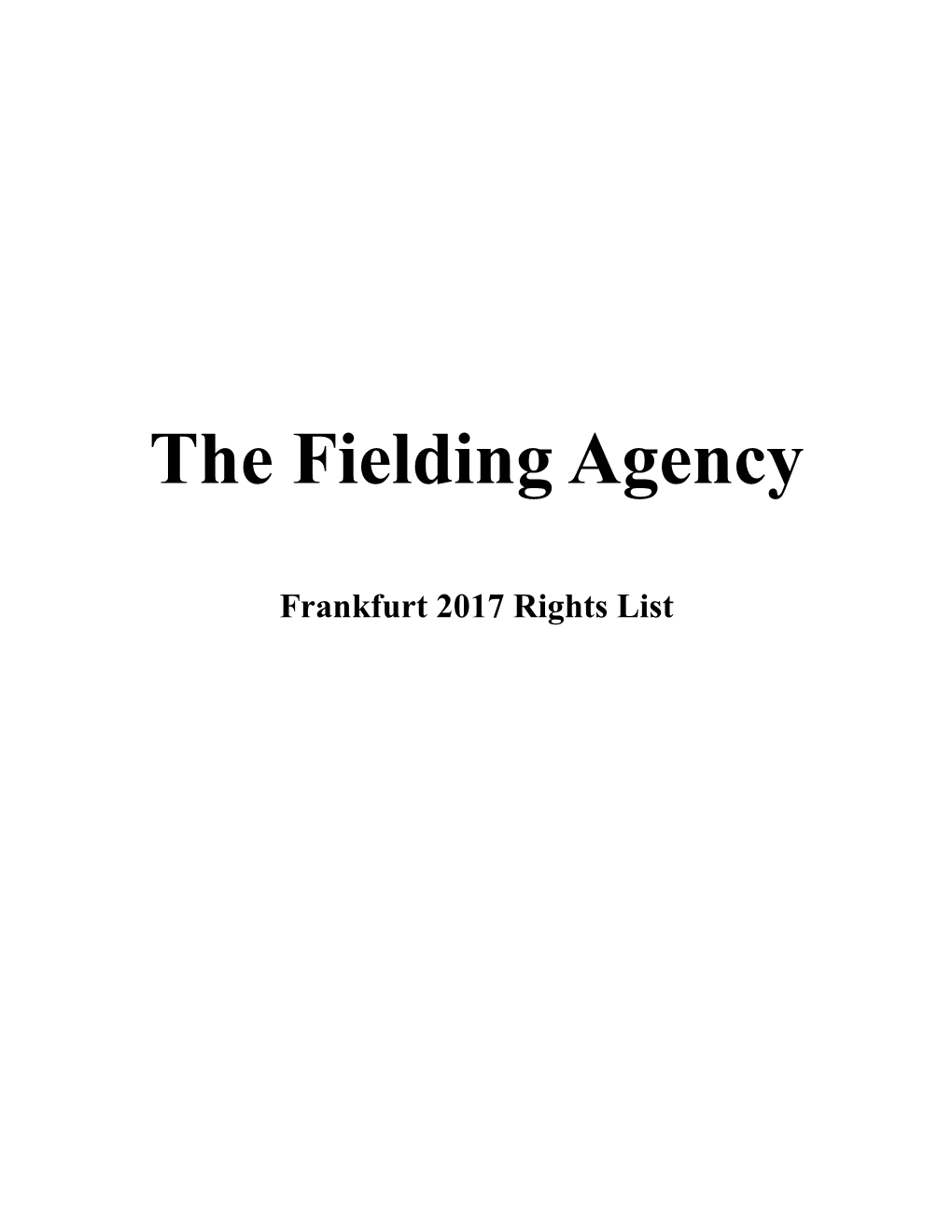 The Fielding Agency