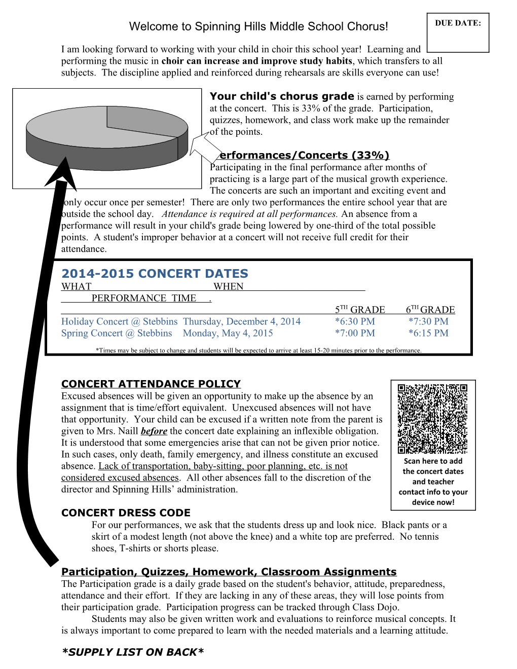 I Am Looking Forward to Working with Your Child in Choir This School Year