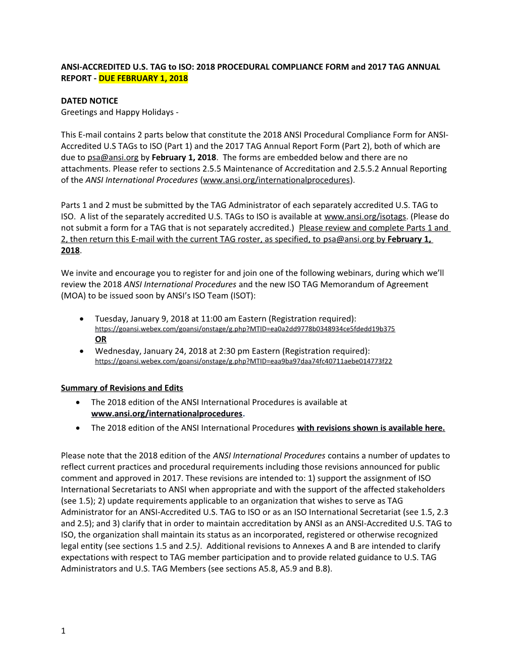 Word Version of 2018 ISO TAG Annual Compliance Form/2017 TAG Annual Report