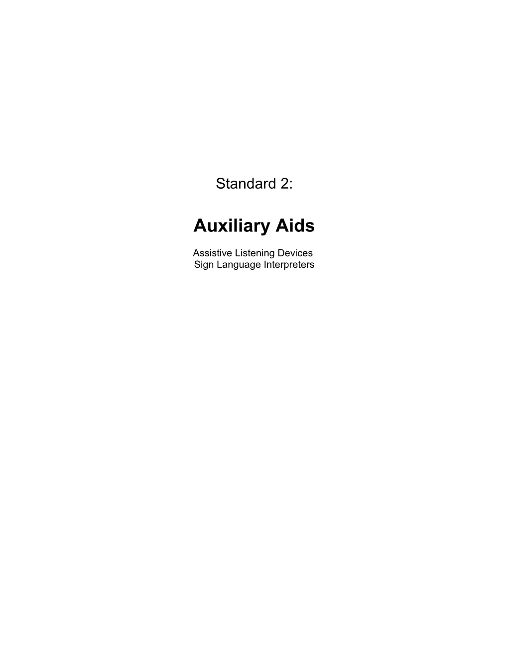 Module 2: Auxiliary Aids