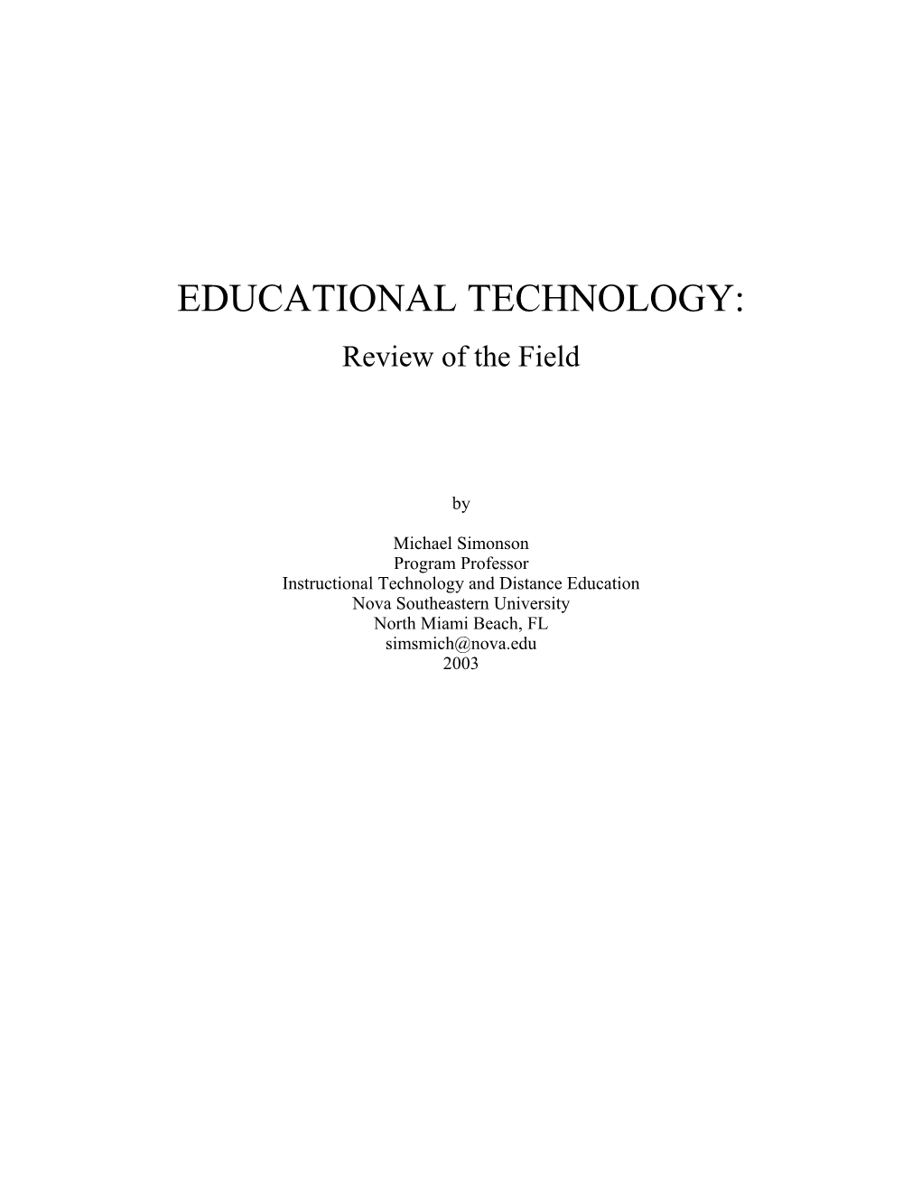 Educational Technology