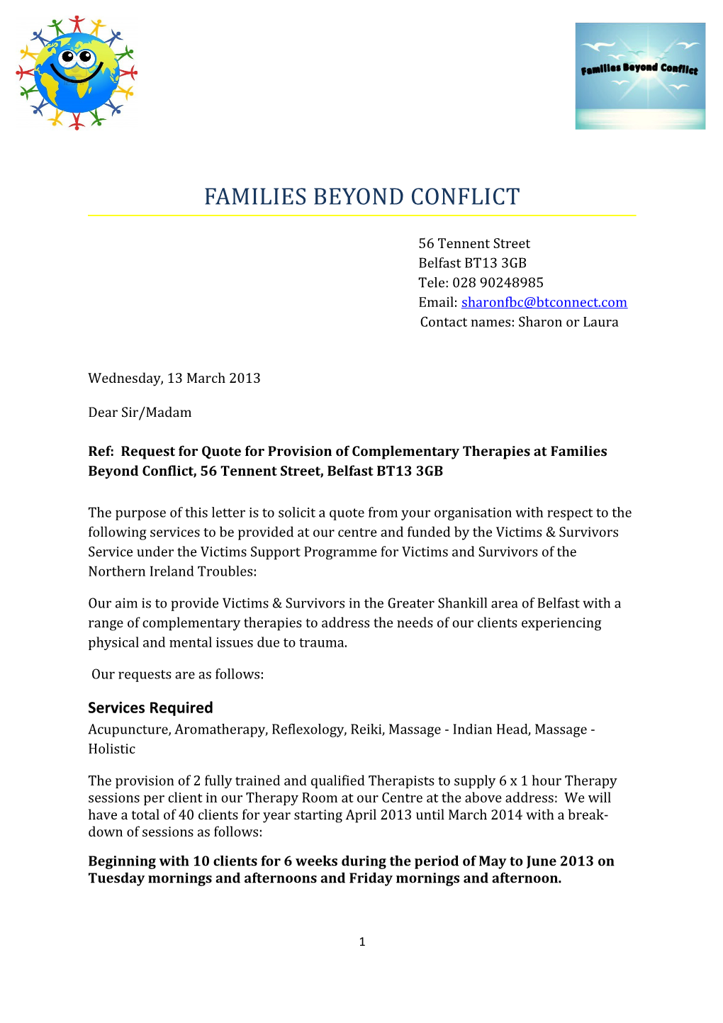Families Beyond Conflict