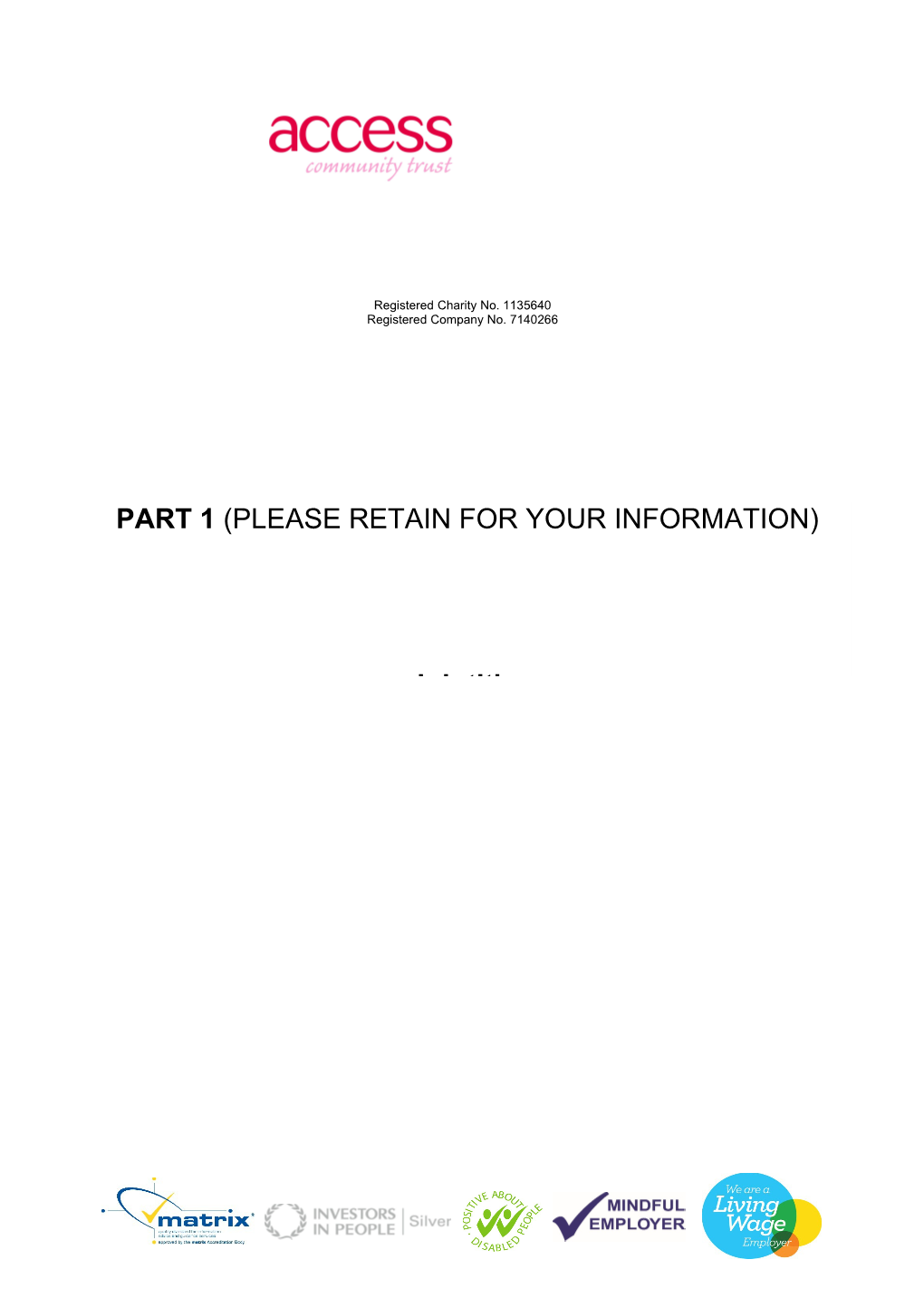 Registered Charity No. 1135640