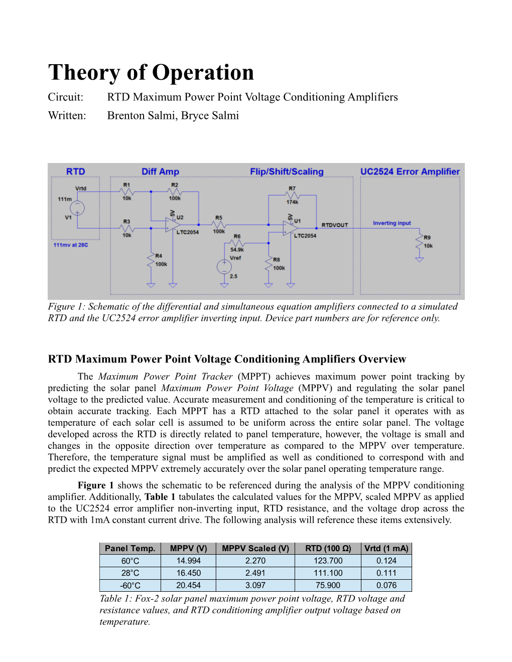 Circuit:RTD Maximum Power Point Voltage Conditioning Amplifiers