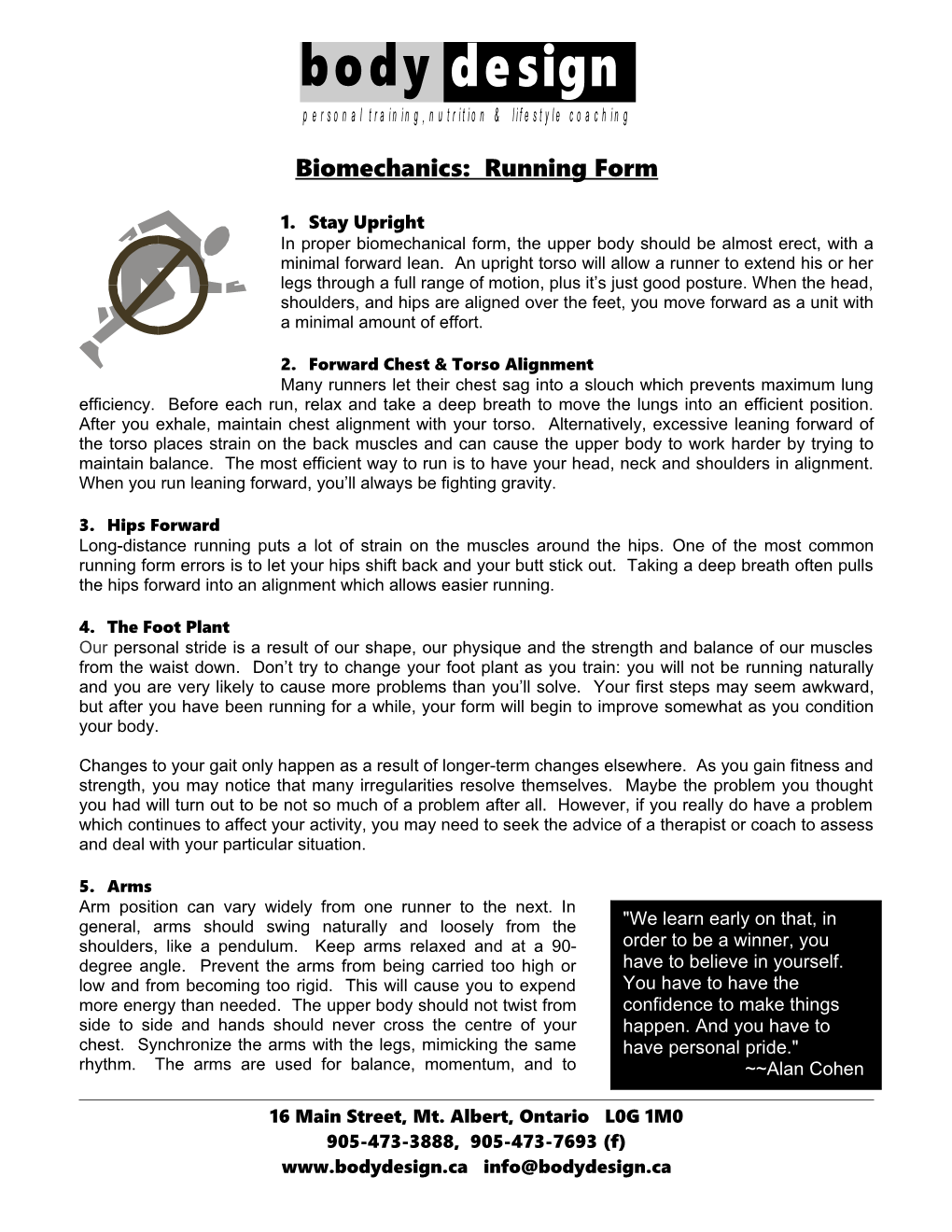 Biomechanics: Running Form