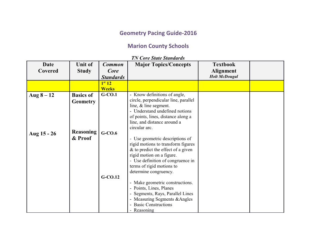 Geometry Pacing Guide-2016