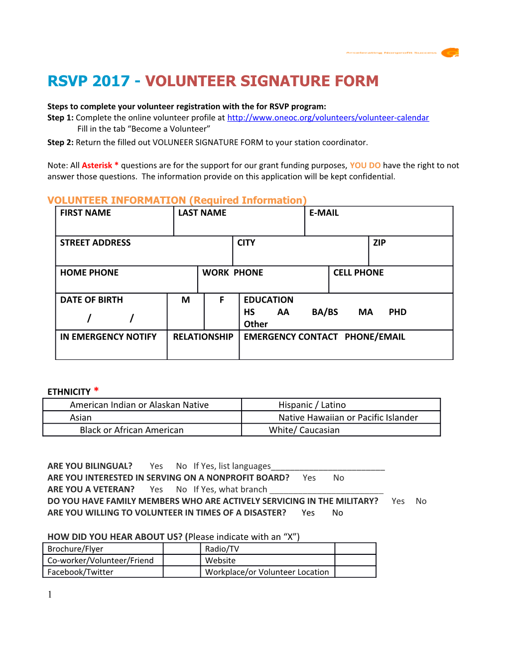 Rsvp 2017 -Volunteer Signature Form