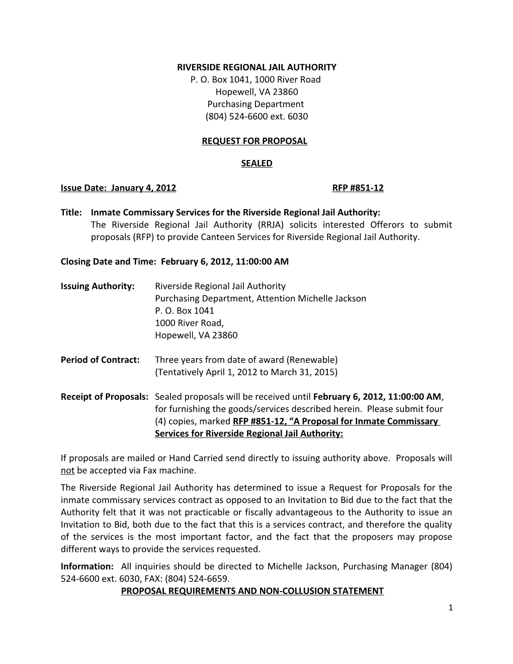 Water-Treatment Specifications