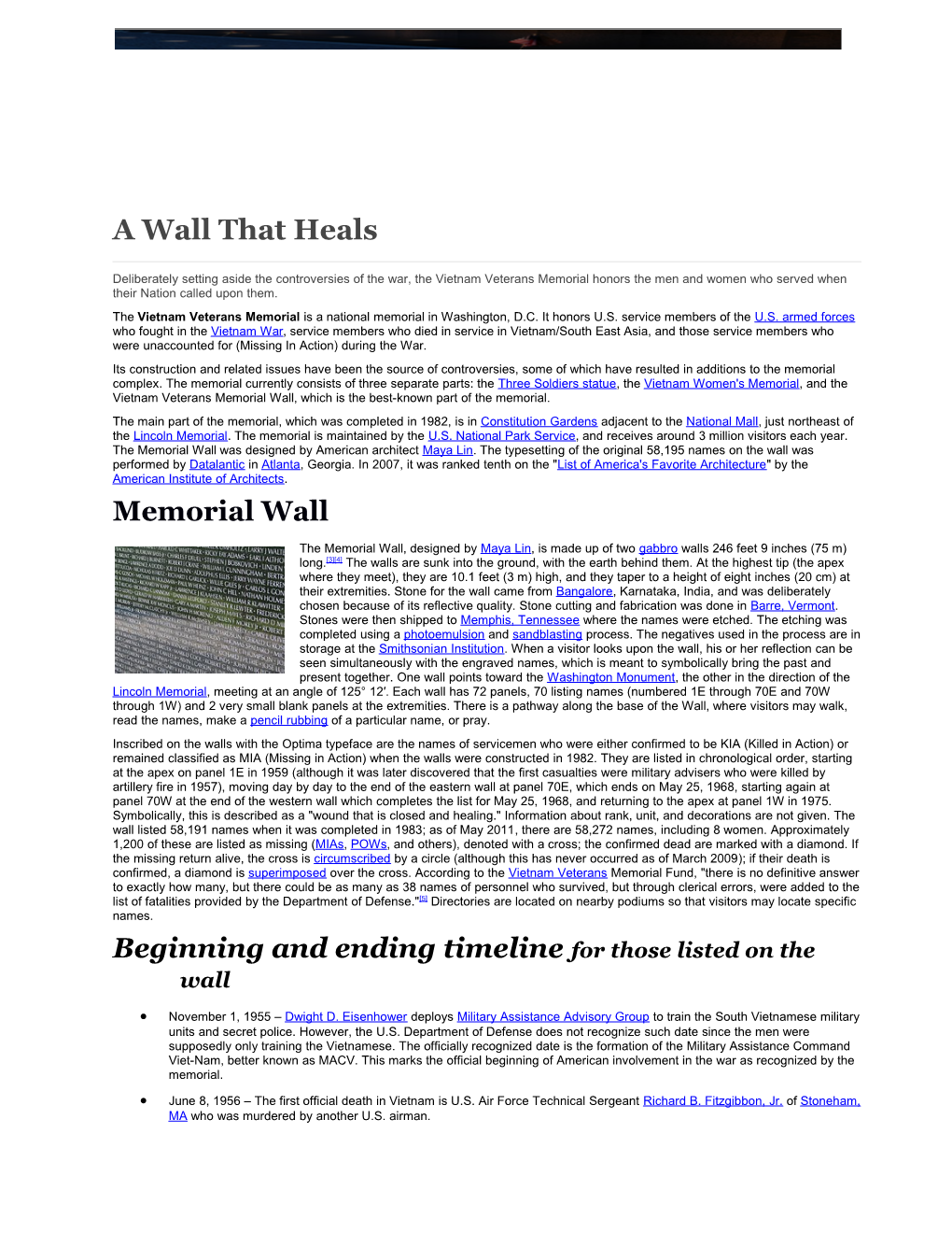 A Wall That Heals