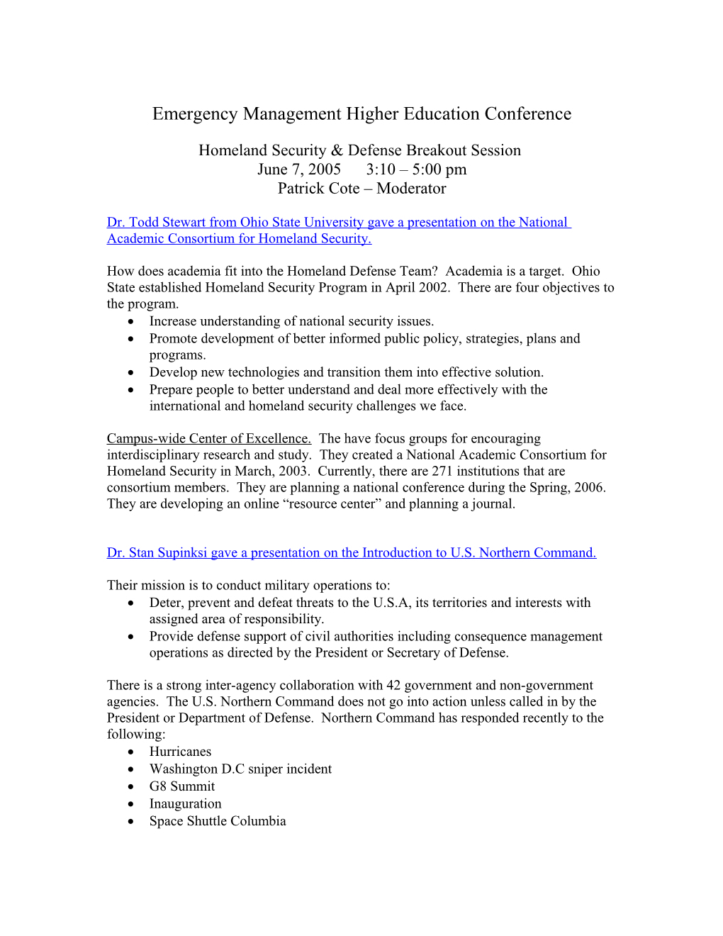 Emergency Management Higher Education Conference