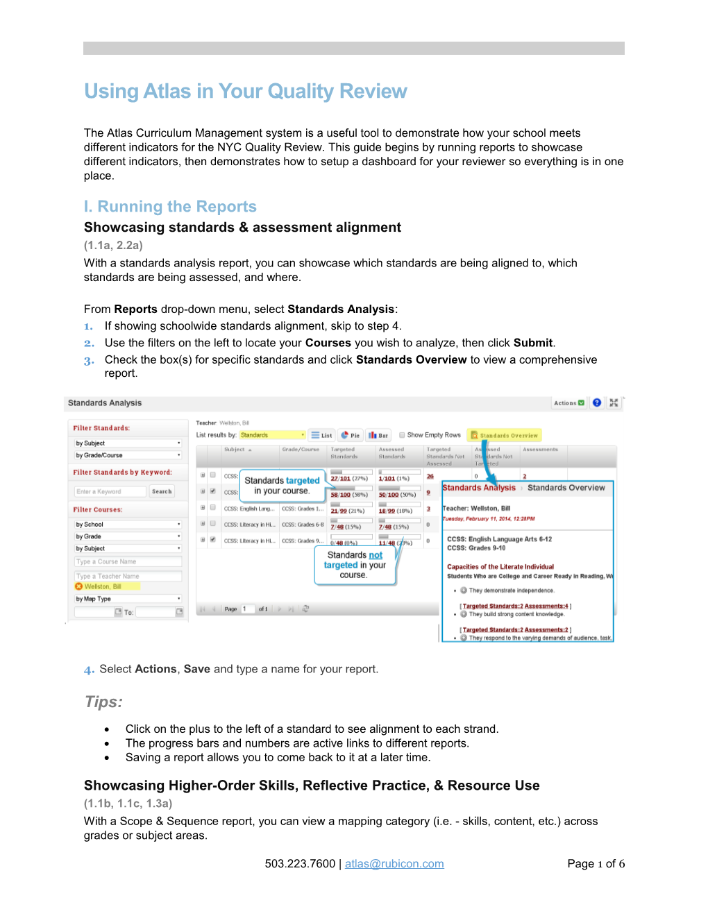 Using Atlas in Your Quality Review