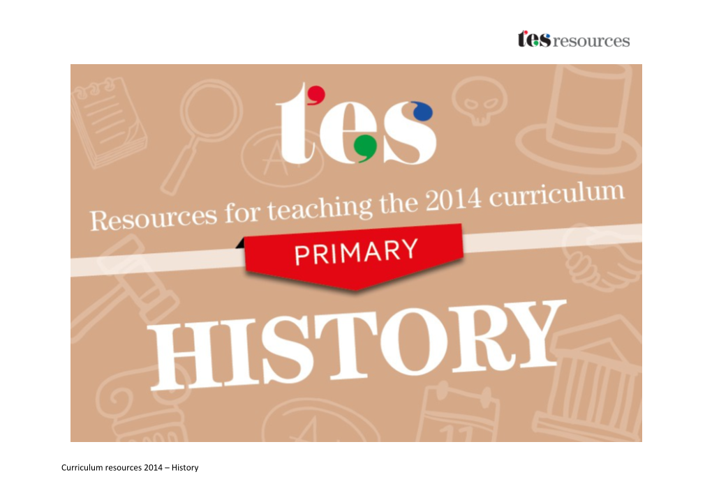 Resources to Help You Teach the 2014 Curriculum for History