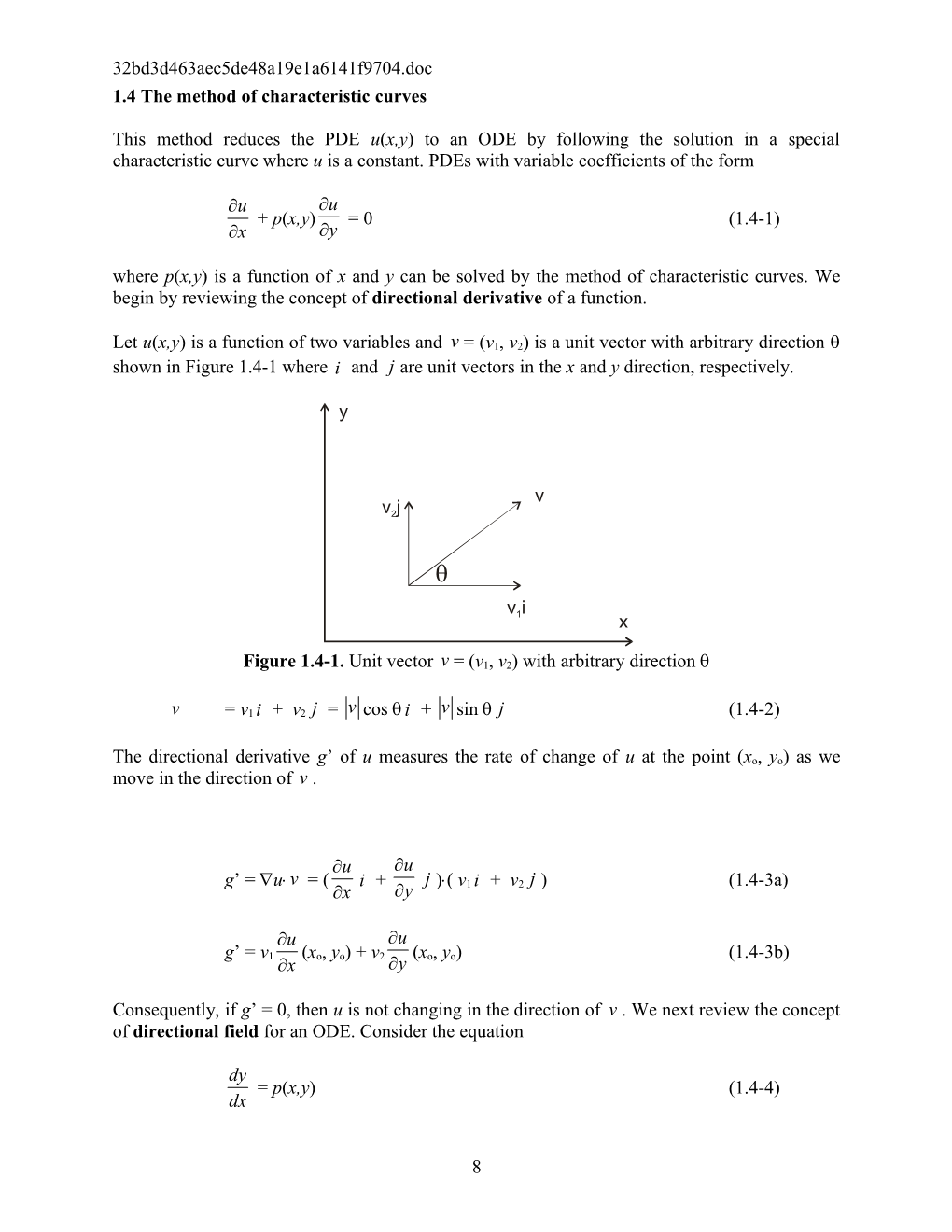 1.4 the Method of Characteristic Curves