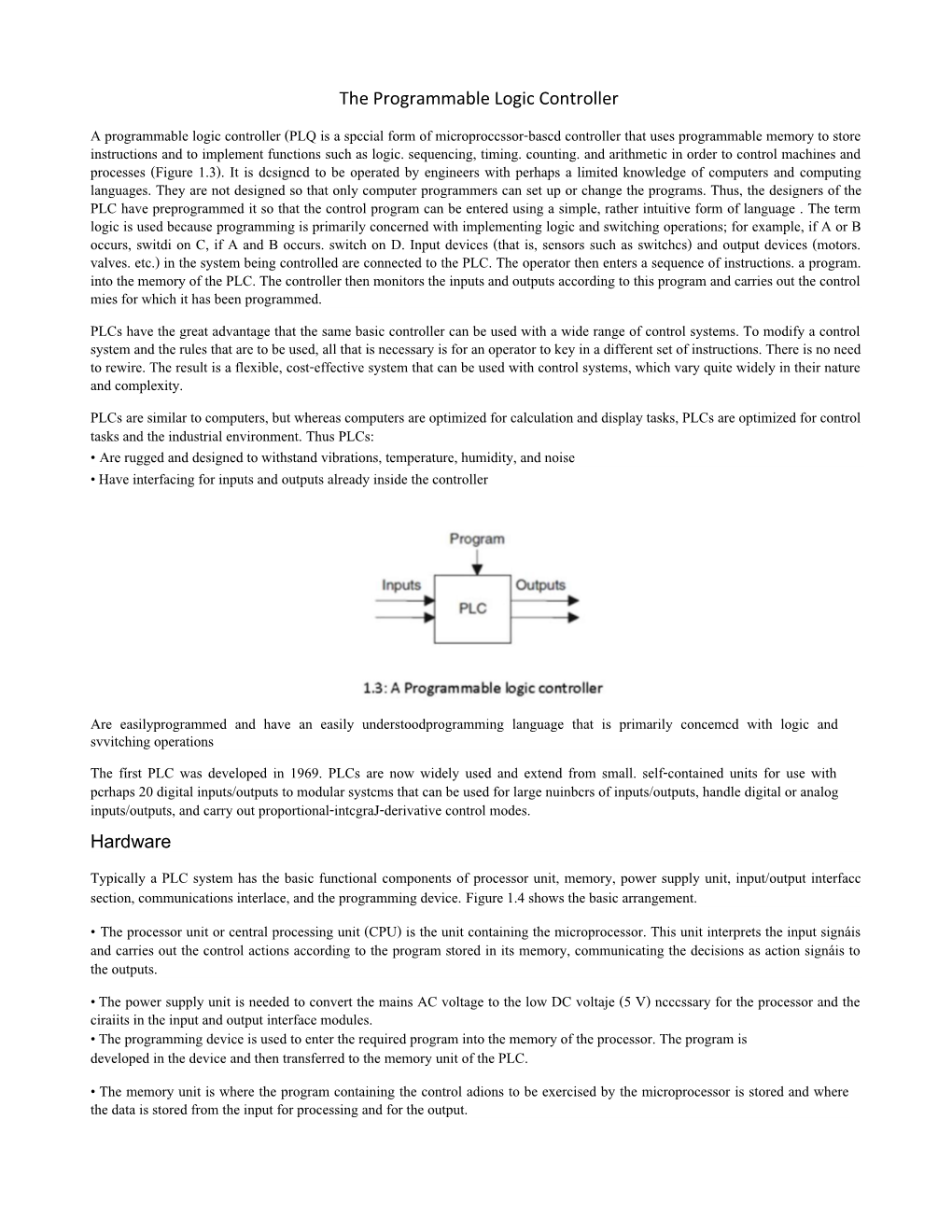 The Programmable Logic Controller