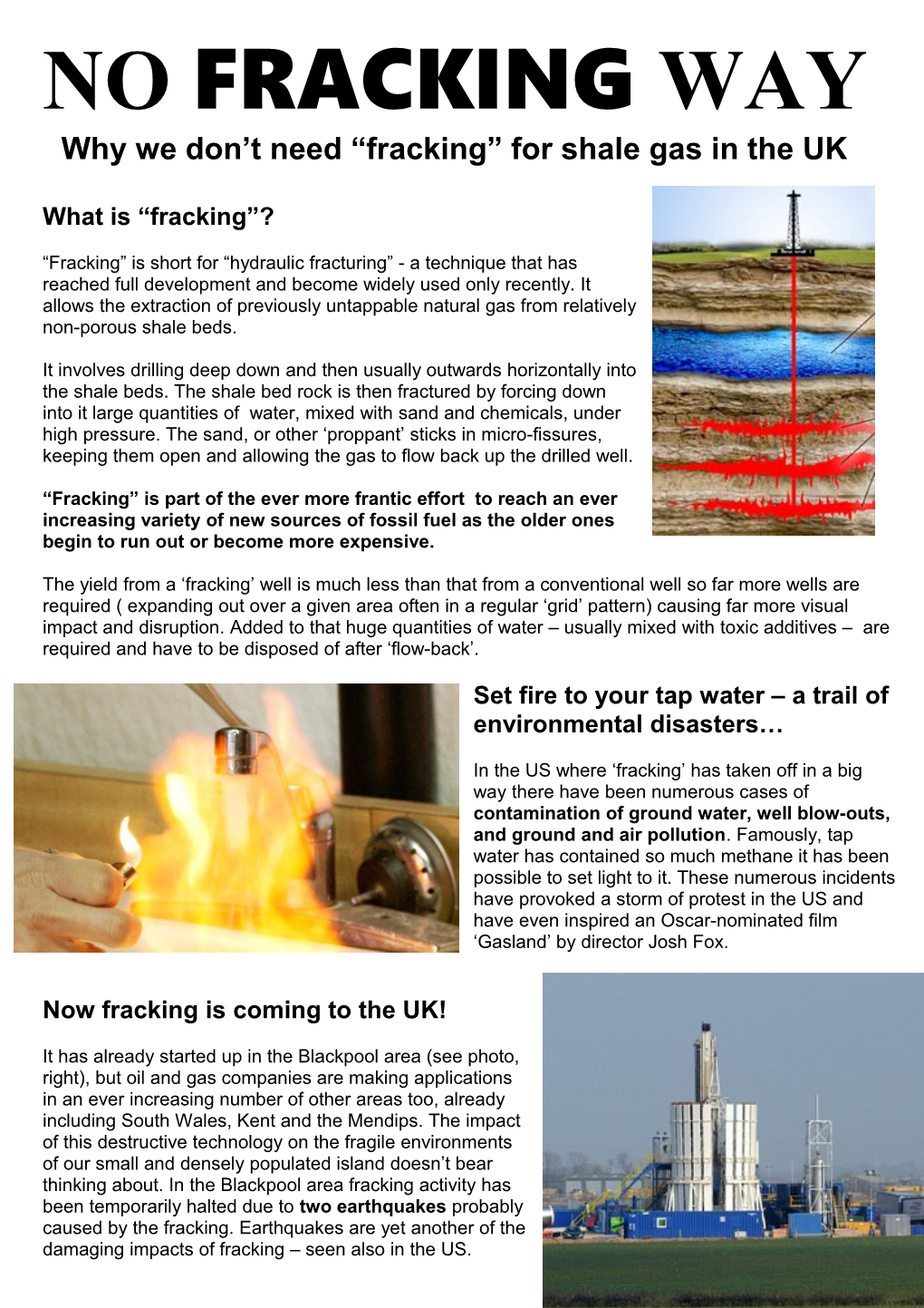 No Fracking Way