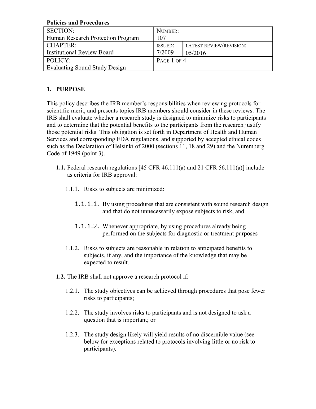 Evaluating Sound Study Design