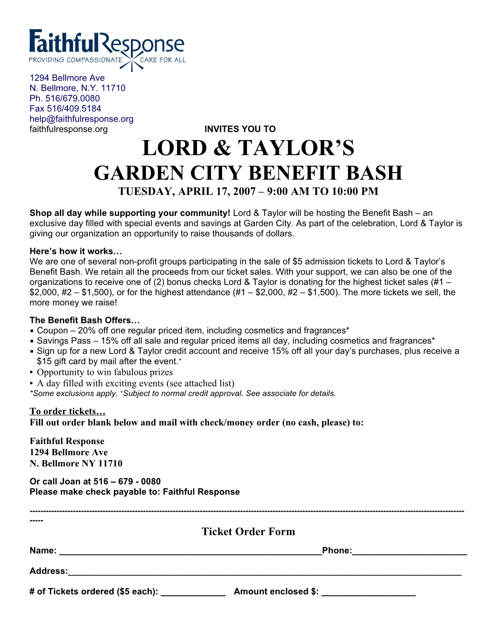Garden City Benefit Bash