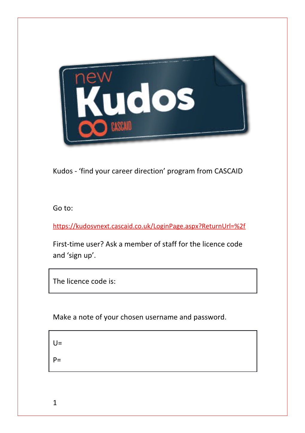 Kudos - Find Your Career Direction Program from CASCAID