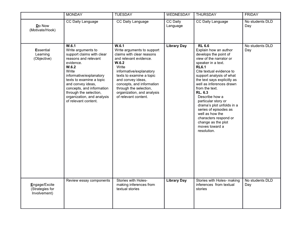 Plan to Teach, Teach to Plan