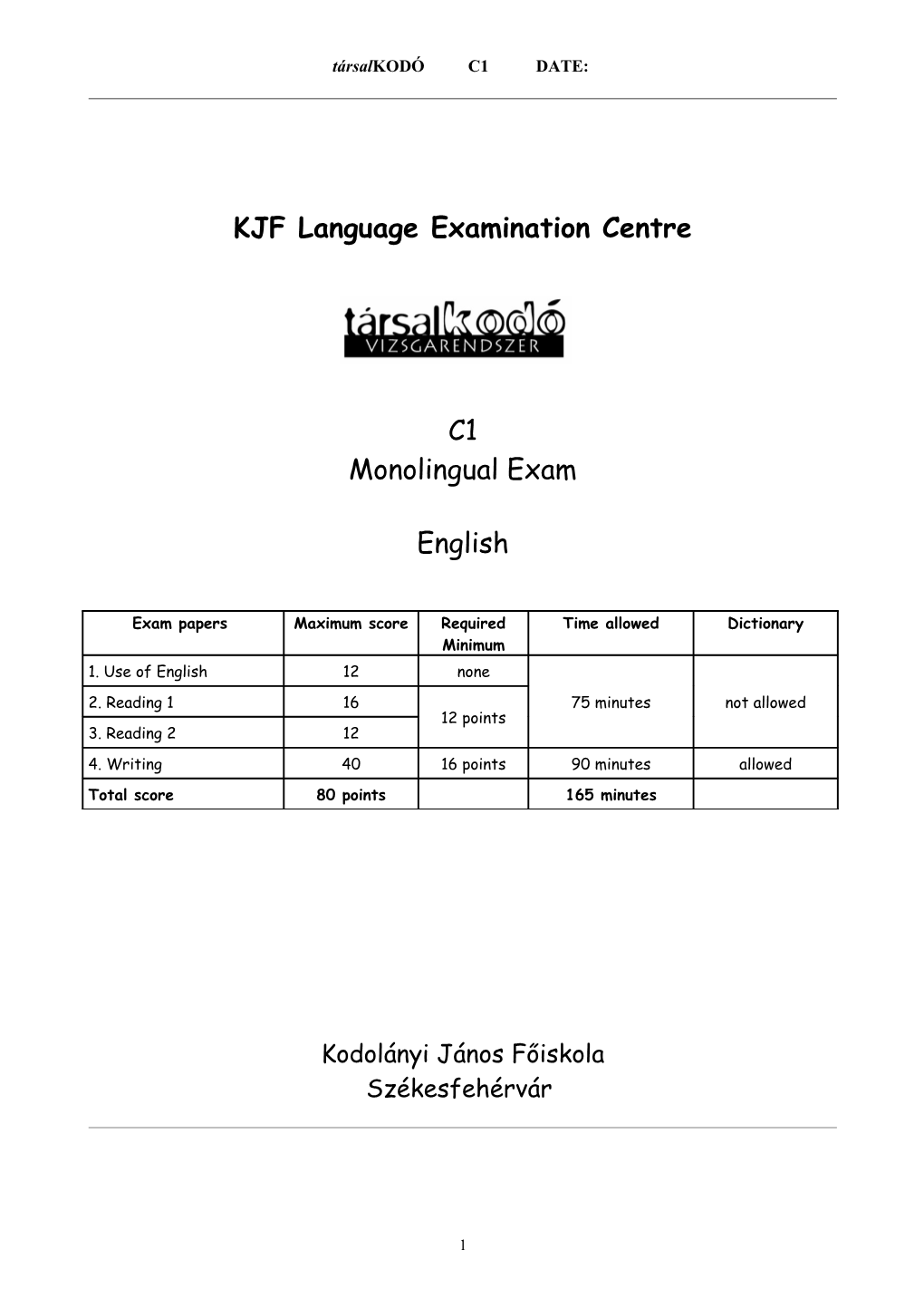 KJF Language Examination Centre