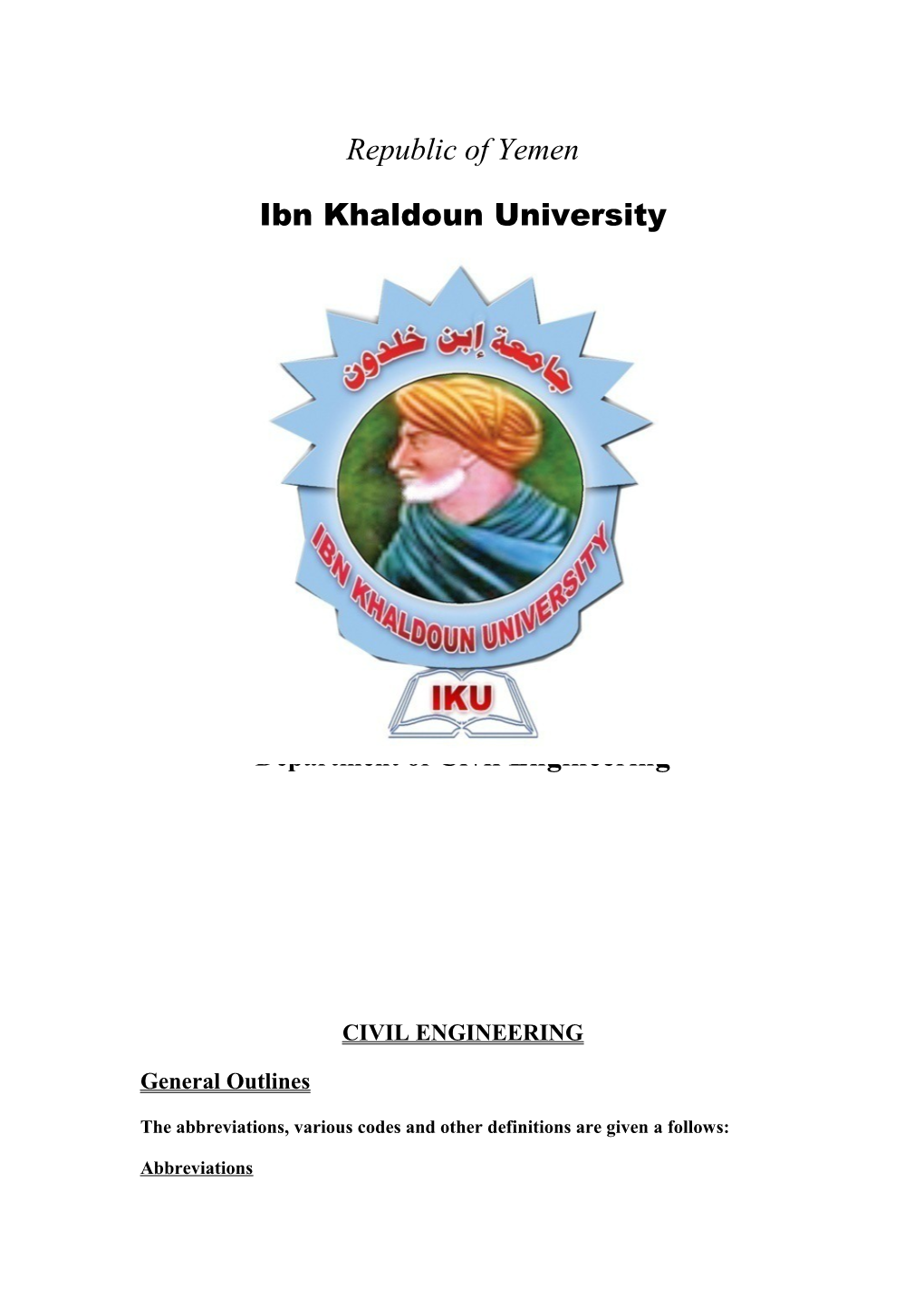 Ibn Khaldoun University Faculty of Engineering