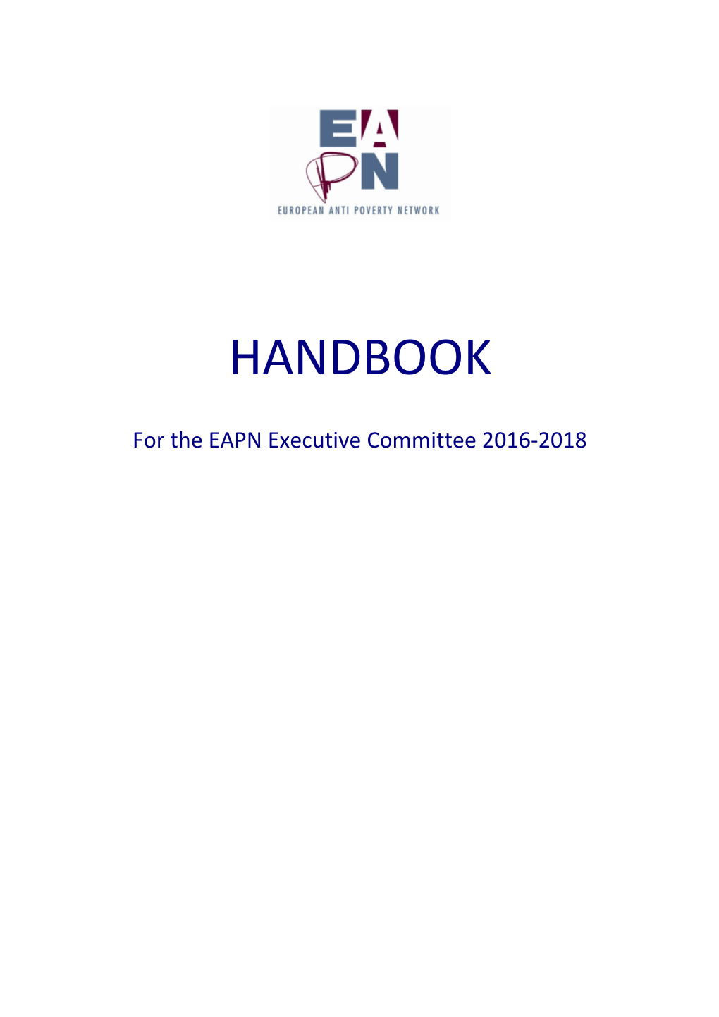 Handbook for the Eapn Executive Committee 2009-2012