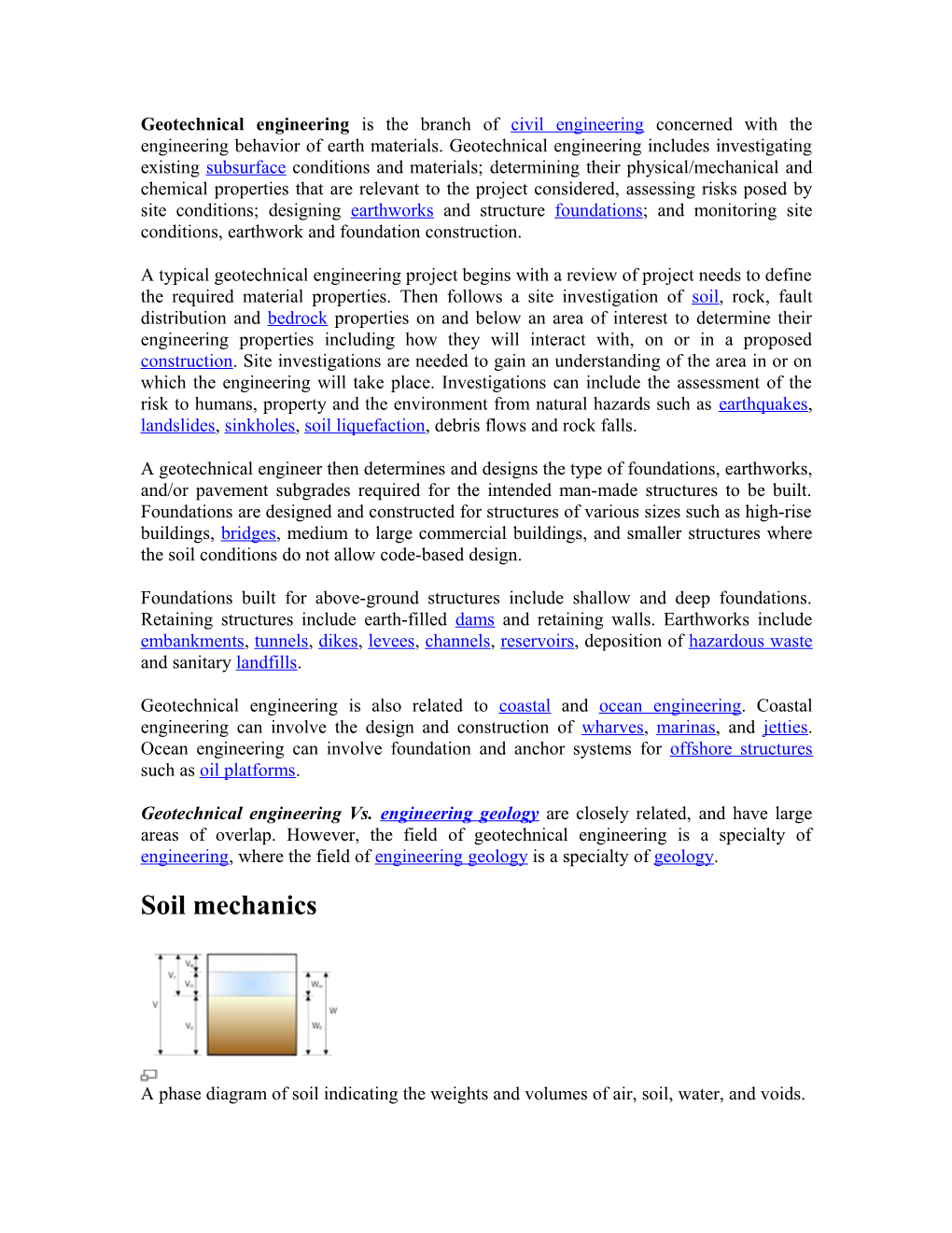 Geotechnical Engineering Is the Branch of Civil Engineering Concerned with the Engineering