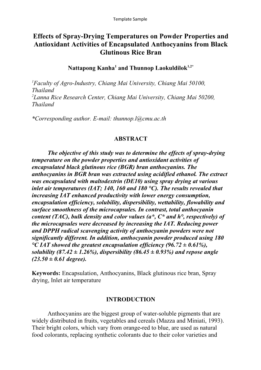 1Faculty of Agro-Industry, Chiang Mai University, Chiang Mai50100, Thailand AA3 AA4