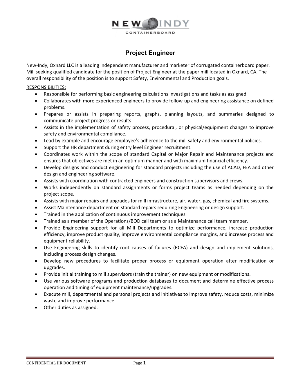 Project Engineer