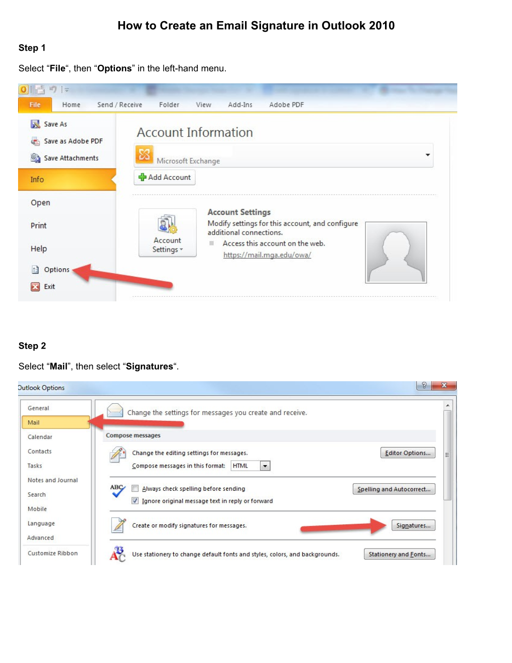 How to Create an Email Signature in Outlook 2010