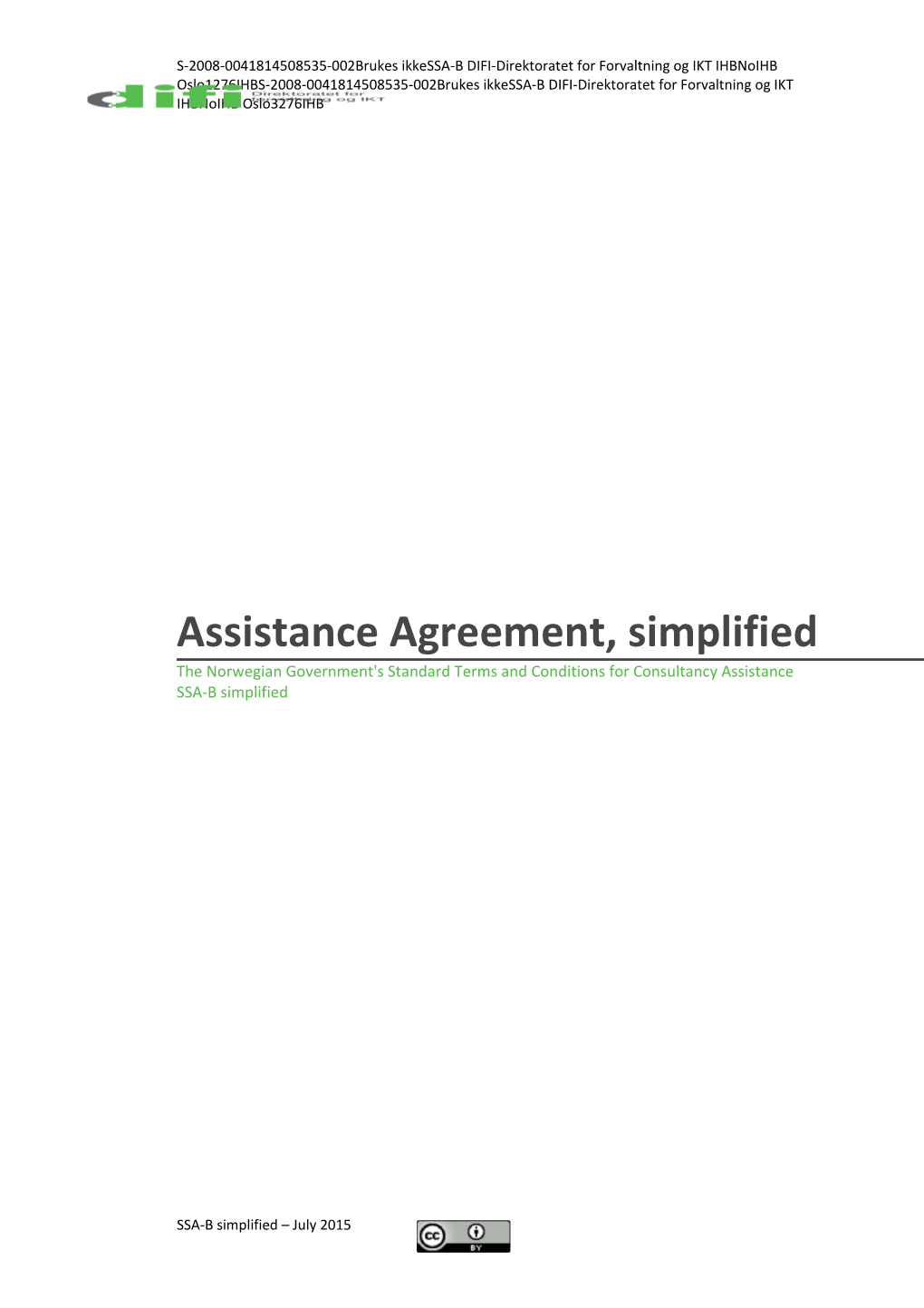 Consultancy Assistance Agreement