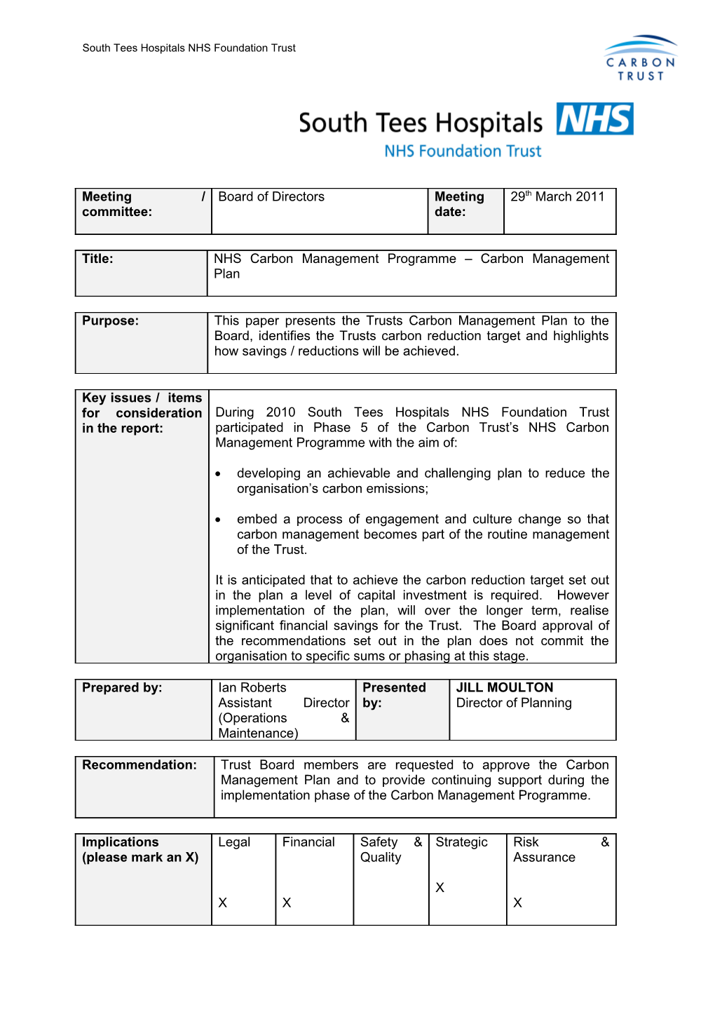 A Proposal by Enviros Limited : December 2003