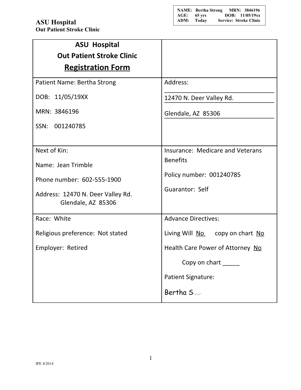 Out Patient Stroke Clinic