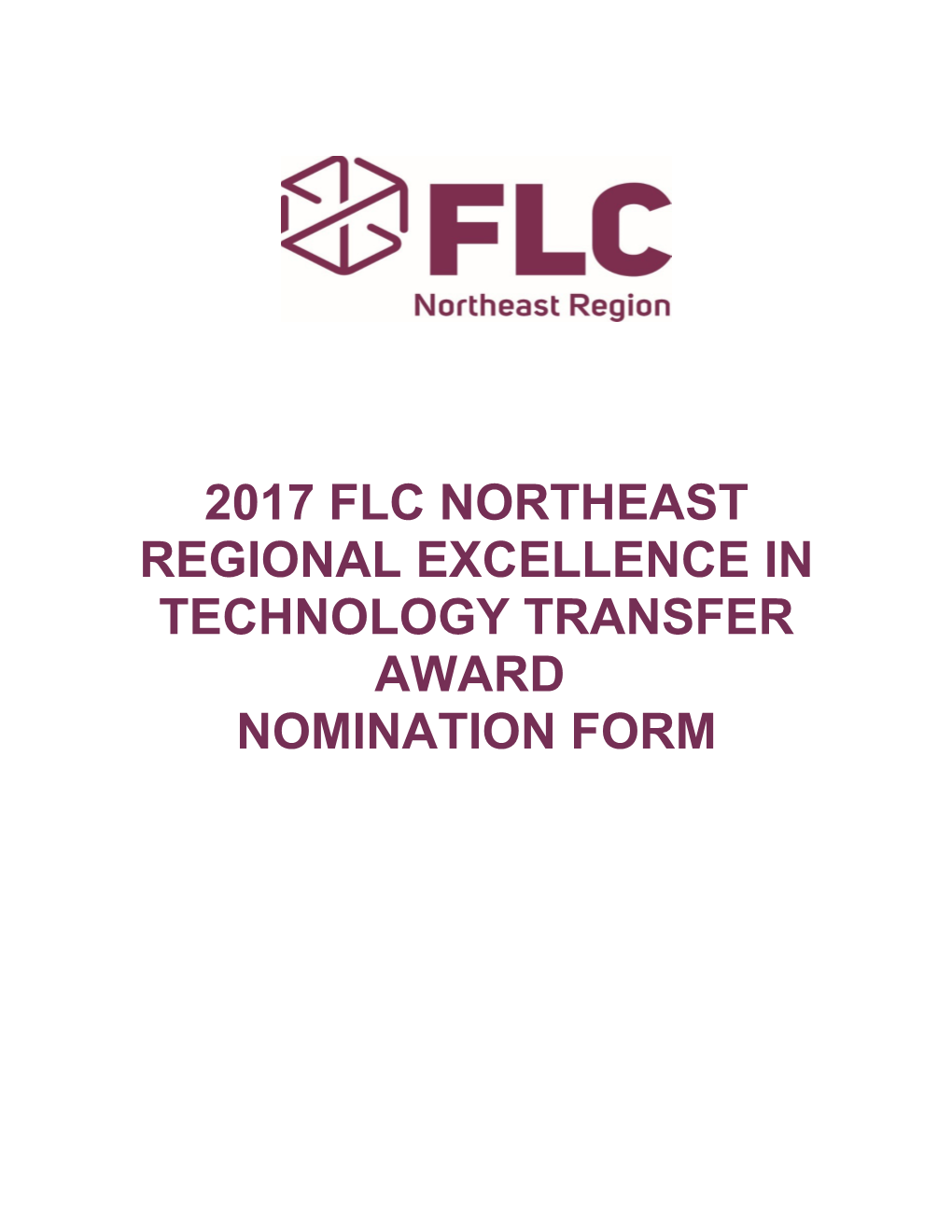 2017 Flc Northeast Regional Excellence in Technology Transfer Award